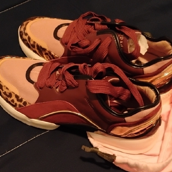 Kate Spade Cloud Sneakers. Cherrywood Kate Spade Light Pink Drawstring Pouch - Picture 2 of 8